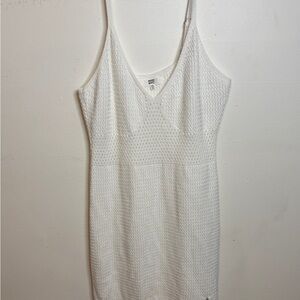 White Knit Sleeveless Dress